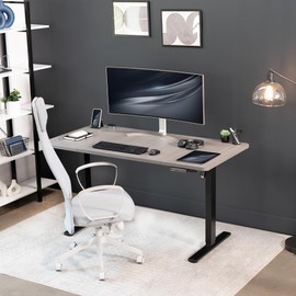 VIVO Universal 60 x 30 inch Table Top for Standard and Sit to Stand Height Adjustable Home and Office Desk Frames, Dark Gray Desktop, DESK-TOP60-30G