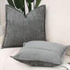 MADIZZ Chenille Velvet Throw Pillow Covers with Flange Set of