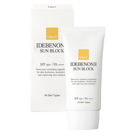 Ultra V 이데베논 선블럭 / 유기자차 자외선 차단 선크림(SPF50+/ PA++++) Idebenone Sun Block / Organic UV Protection Sunscreen (SPF50+/ PA++++)