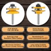 LEATBUY Router Bit Set 3 PCS 1/4 Inch Shank Tongue