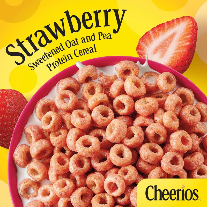 Cheerios Protein Cereal, Strawberry, 8g Protein, Family Size, 15 oz