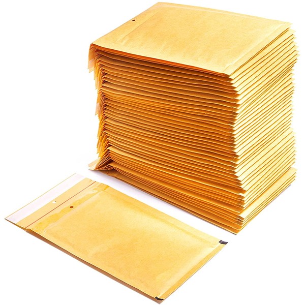 Padded envelopes made of polyethylene inner padding, colour: brown, envelopes