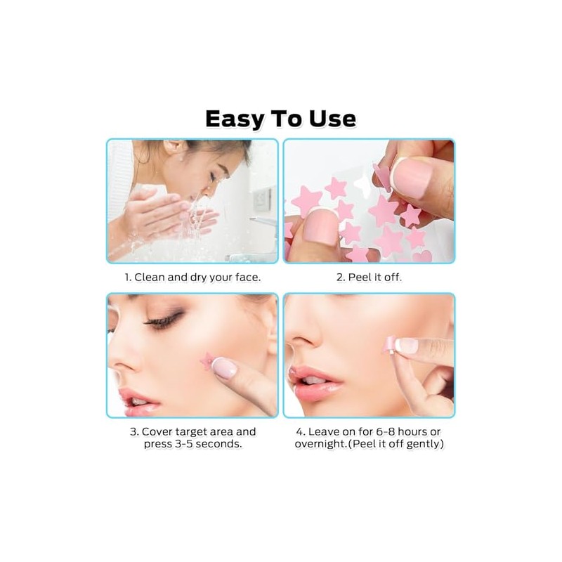600 Piezas Lindos Parches para,parches hidrocoloides para acné,pimple patch star,Pimple