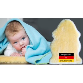 Babyfell, Baby Lammfell LANABEST. Premium Qualität. Superweich, schadstoffarm, waschbar. Echtes Merino. Sehr gut für Kinderwagen oder Buggy. Länge ca. 70 cm