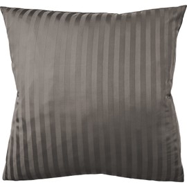 Pure Label Damask Mako Satin Pillowcase, Striped, Taupe, 80 x 80 cm, 100% Cotton, Incredibly Soft, Matches Our Bed Linen Sets