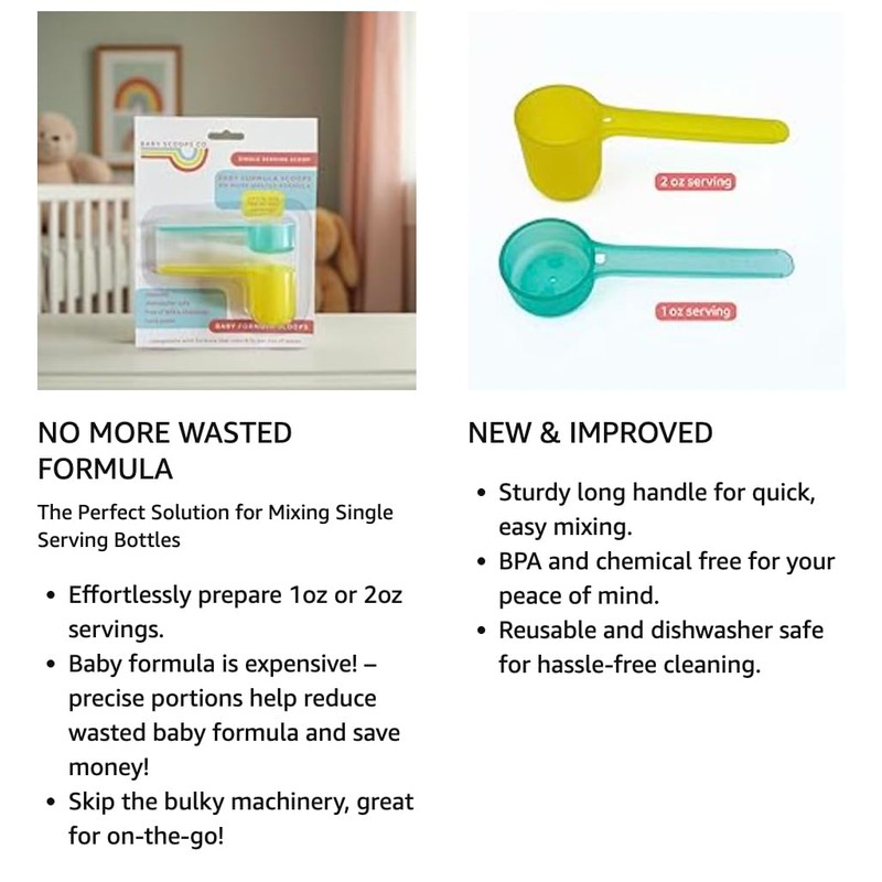 Baby Scoops Co. Infant Formula Measuring Scoop — Precise 1oz