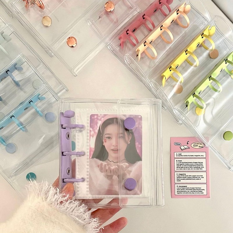MYFEELGAGA Seal Book A8 Transparent Clear Binder with 20 Sheets