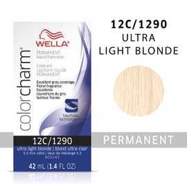 WELLA Color Charm Permanent Liquid Hair Color for Gray Coverage, 12C Ultra Light Blonde