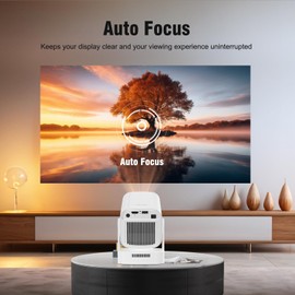 HY260 Pro Auto Focus Mini Projector, 330 ANSI, Native 1080P 4K Support, Android 11 Smart Projector, Dual WiFi BT5.4, 5W Speaker, Voice Air Mouse, Home & Outdoor Cinema