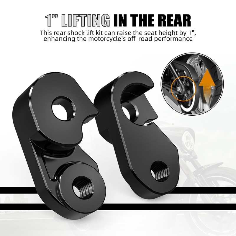 NICECNC Black Rear Suspension Riser 1" Shock Lift Bracket Lift