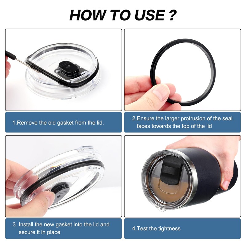 Joshey Rubber Seal Replacement Gaskets for Yeti Rambler 30 oz