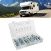 80Pcs T Nuts Carbon Steel Galvanized Layer Rust Resistant Sturdy