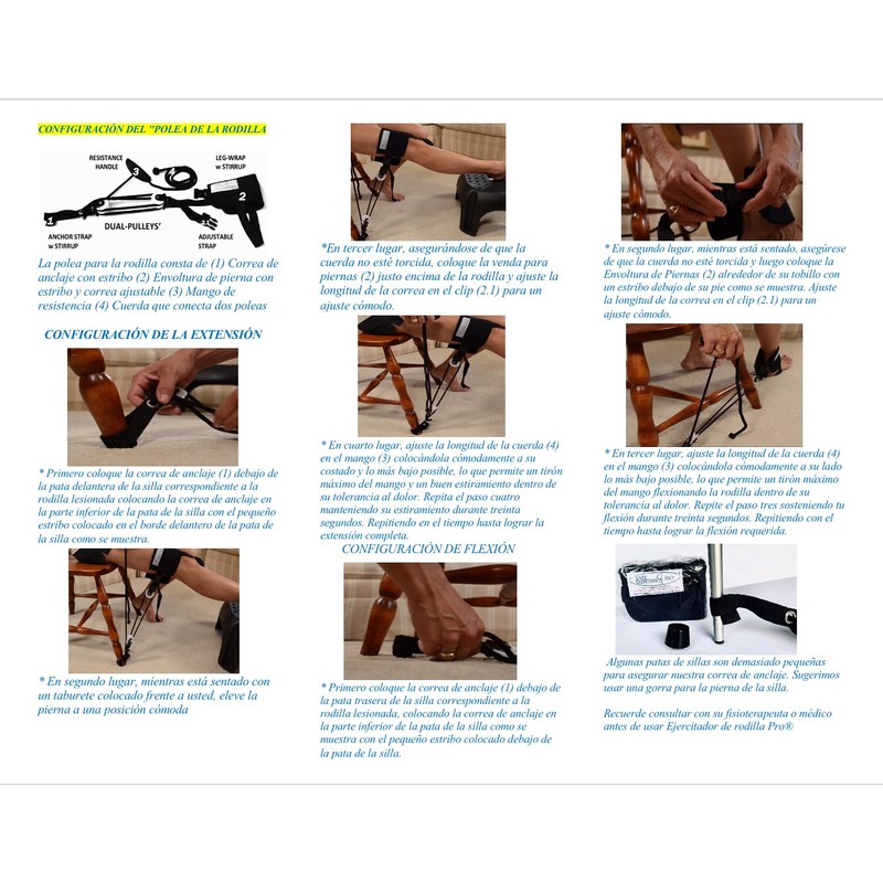 Knee Exerciser Pro Dual Knee Pulley: Knee Replacement Therapy ,