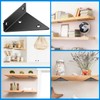 Jeffbaubl Pack of 4 Floating Shelf Brackets, 8 cm Invisible