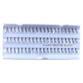 10 Pairs 100% Human Hair False Eyelashes Natural Black #MEDIUM-BLACK