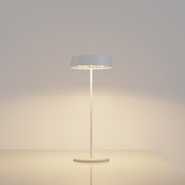 Palmina 901 LED Table Lamp, Dimmable, 4400 mAh LED Table Lamp, Wireless, IP54 Protection, Lamp for Indoor/Outdoor Use, Suitable for Dining, Reading, Bedroom, Garden and Much More, White