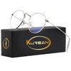 Kursan Round Blue Light Glasses for Women Men Retro Circle