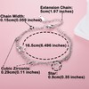 Double Layered Bracelet Star CZ Titanium Steel Adjustable Link Chain