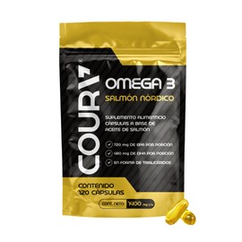 COURA - Omega 3 de Salmón Nórdico - 1200 mg de DHA y EPA - 120 Cápsulas para 2 Meses - Omega-3 Cápsulas Softgel Inoloras