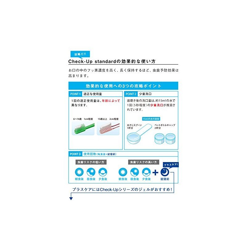 Lion Dent Check-Up Standard (DENT.Check-Up standard) Fluoride 1,450 ppm 135g