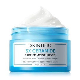 SKINTIFIC Crema Facial 5X Ceramidas - Reparación de Barrera Cutánea, Hidratante Sin Aceite para Piel Seca y Grasa, con Ácido Hialurónico y Centella...