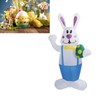 Inflatable Bunny Yard Decoration 6.2ft with LED Lighting Cute Easy