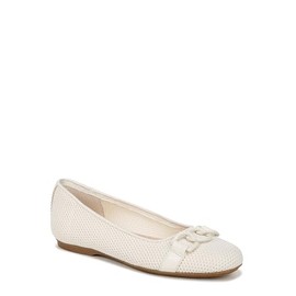 Dr. Scholl's Shoes Womens Wexley Adorn Ballet Flat Off White Knit 7.5 M