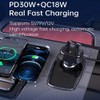 ZENWORYS Bluetooth 5.3 FM Transmitter Car Adapter, PD30W & QC3.0