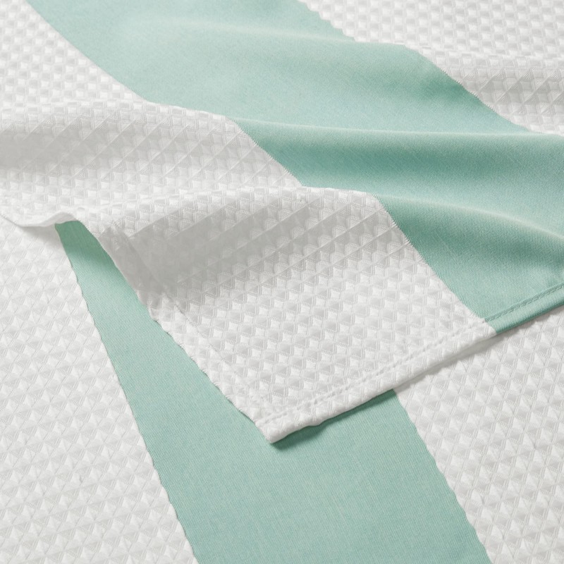 Madison Park MP70-1485 Spa Waffle Shower Curtain 72x72 Aqua,72x72