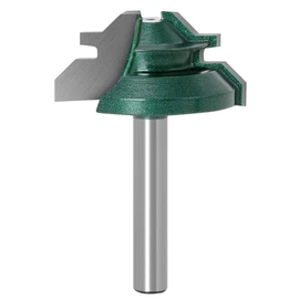 Bestgle 1/4" Shank 45 Degree Lock Miter Router Bit 1/2-inch Stock Joint Router Bit Wood Milling Cutter Bit for Woodworking