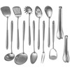 304 Stainlss Steel Kitchen Utensils Set, 12 Pcs Long Metal