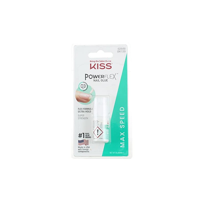 Kiss Powerflex Nail Glue 0.10 Ounce (Pack of 2)