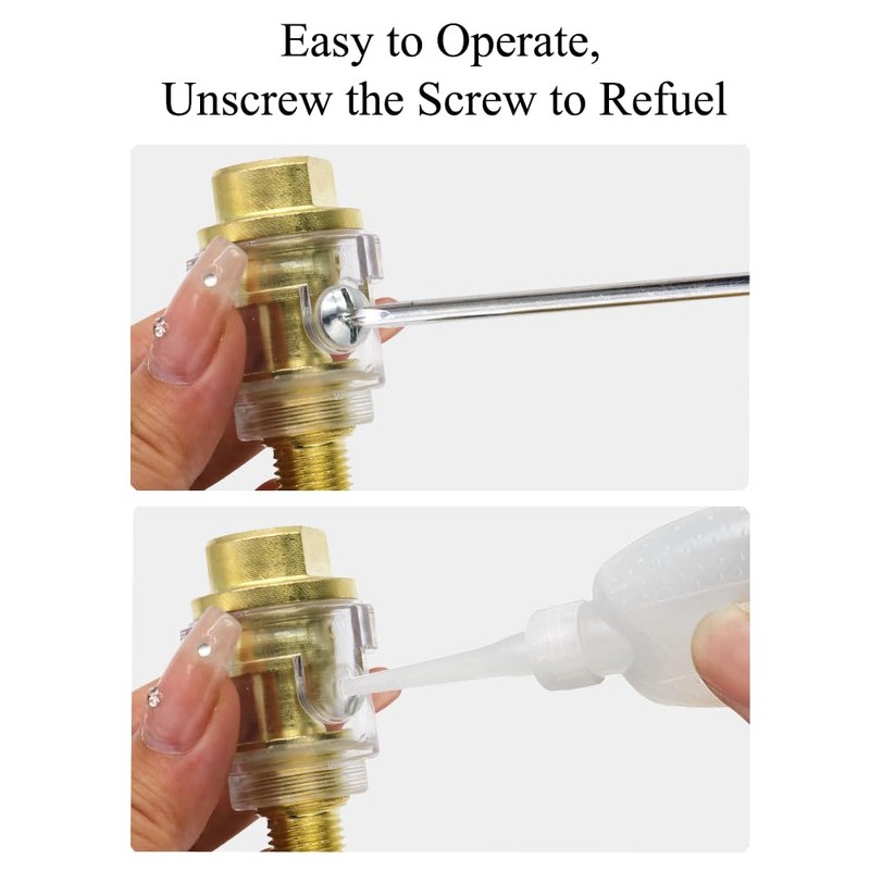 2 Pcs Compressor Air Oiler Lubricator, 1/4" NPT Mini Oiler