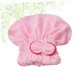 Healeved Bowknot Hair Drying Cap Fast Drying Microfiber Shower Cap for Women Comfortable Absorbent Hair Towel for Daily Use Gym Travel and Bathing Random Pink Bow Color Random Color