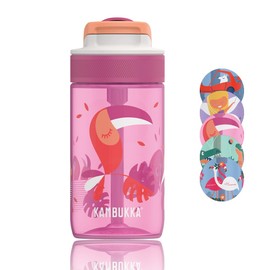 Kambukka kids water bottle (400ml/14oz) - leakproof - BPA free - Shockproof - Dishwasher safe - leakproof kids water bottle - model LAGOON Toucan Love