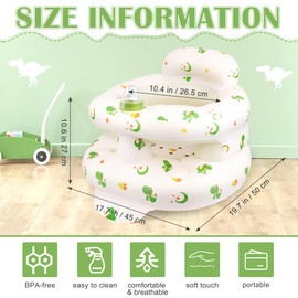 Windspeed Inflatable Baby Seat with Built-in Air Pump Infants Sit Me Up Floor Seat for Baby Inflatable Sitting Up Chair with Back Support for Learning Sit/Feeding