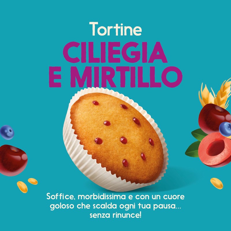 Misura Tortine con Ciliegia e Mirtillo Privolat | Senza Latte
