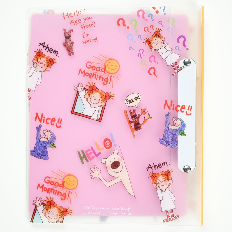 Coco-chan RYZ-1097 Greeting Life 2 Hole Binder A5 Size Clear