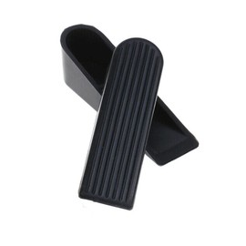 Door Stop Rubber Door Stop Non-Slip Wall Protector for Carpet, Wood, Tile, Floor, 2 Pieces (Black)