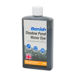 Pisces Banish Shadow Pond Dye 100ml Water Colour Algae Control Reduce Greenwater Blanketweed Growth Grey