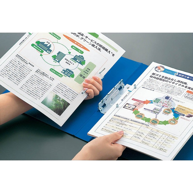 KOKUYO フ-1630B チューブファイル Mタイプ A4縦 30mmとじ 2穴青