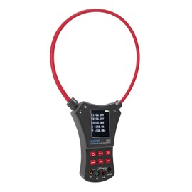 ETCR ETCR7350 Three Phase Digital Flexible Coil Clamp Power Meter Ammeter AC 0mA-6000A 0.00V-600V with Φ200 mm/Φ7.9 inch Coil Diameter 3 Phase Rogowski Coil Amp Current Power Analyzer