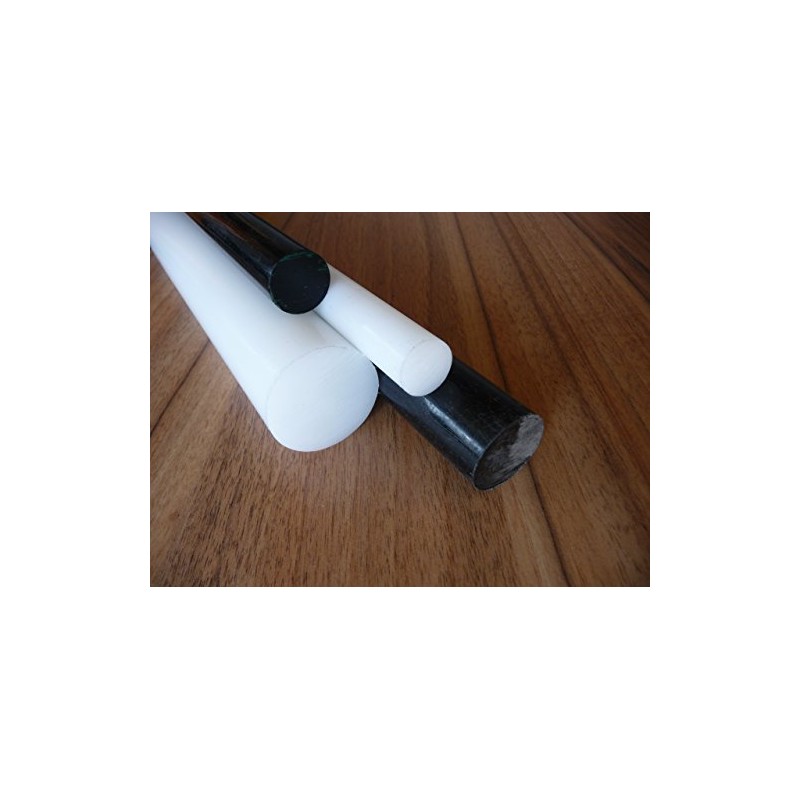 Round Pole Made of POM Black Diameter 28 mm Length