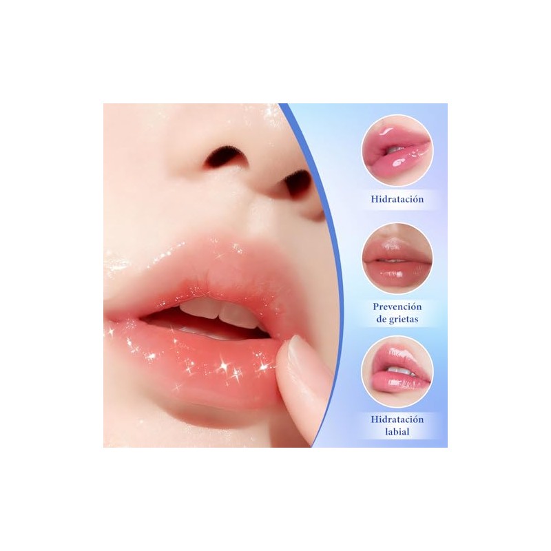 LUHI Labial Hidratante, 8PCS,elaborado con ingredientes de frutas naturales,rico en