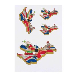 Azeeda 4 x 'Großbritannien' Temporäre Tattoos - Wasserfest, Hautfreundlich & Ungiftig · Transfers in Verschiedenen Größen (TO00078168)