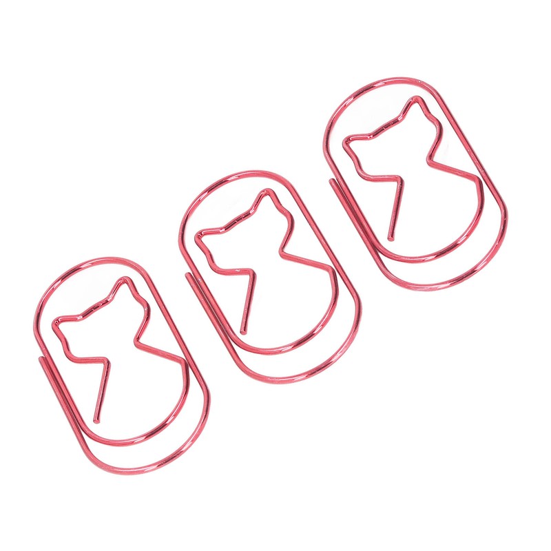 4 Box Cute Cat Paper Clip Fun Shaped Plated Surface