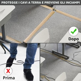 Piccolo canale flessibile per cavi, autoadesivo, 1 m x 2 cm, copertura flessibile per cavi di alimentazione, facile da tagliare, montaggio per tutti i cavi di alimentazione di casa, ufficio, magazzino
