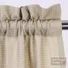 NANAN 3 Pieces Waffle Weave Textured Kitchen Tier Curtains and