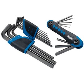 Draper 31144 Metric Allen Hexagon Key Set, 17 Pieces , Blue
