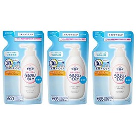 Biore u Moisturizing Milk, Fragrance-free, Refill, 8.5 fl oz (250 ml) x 3 Packs